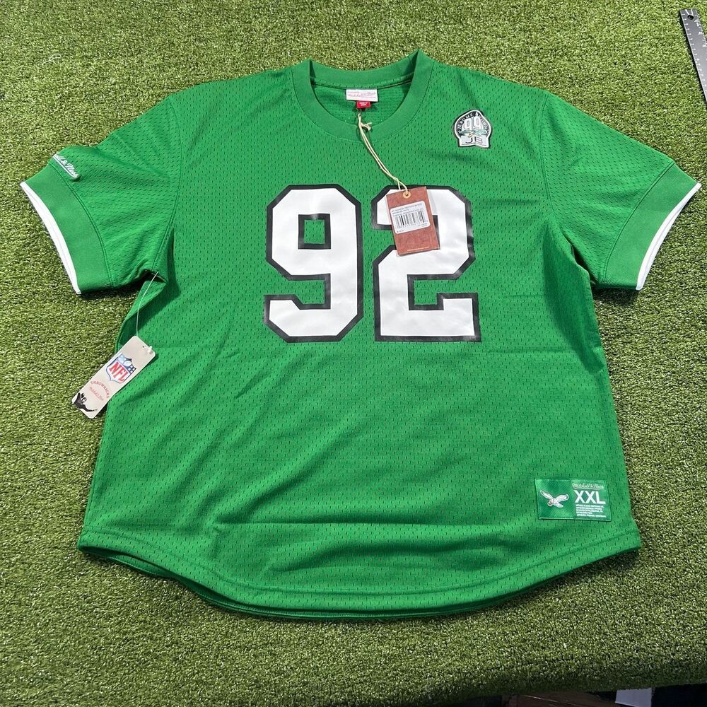 Mitchell & Ness Reggie White Eagles 92 Mesh Jersey Men 2XL XXL Green NWT